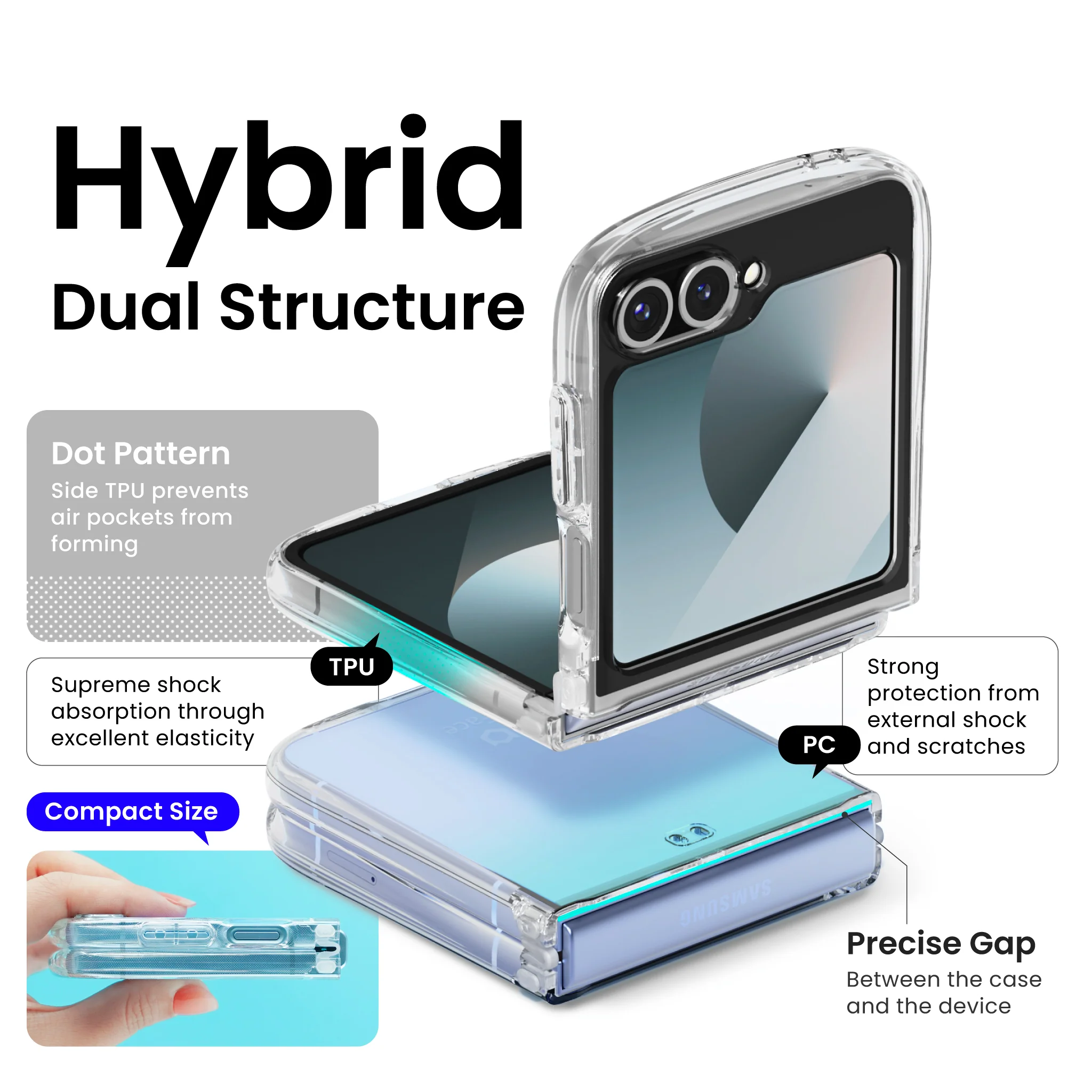 Look in Clear Hybrid Standard <b>for Galaxy Z Flip7 FE / Flip6</b> - Image 3
