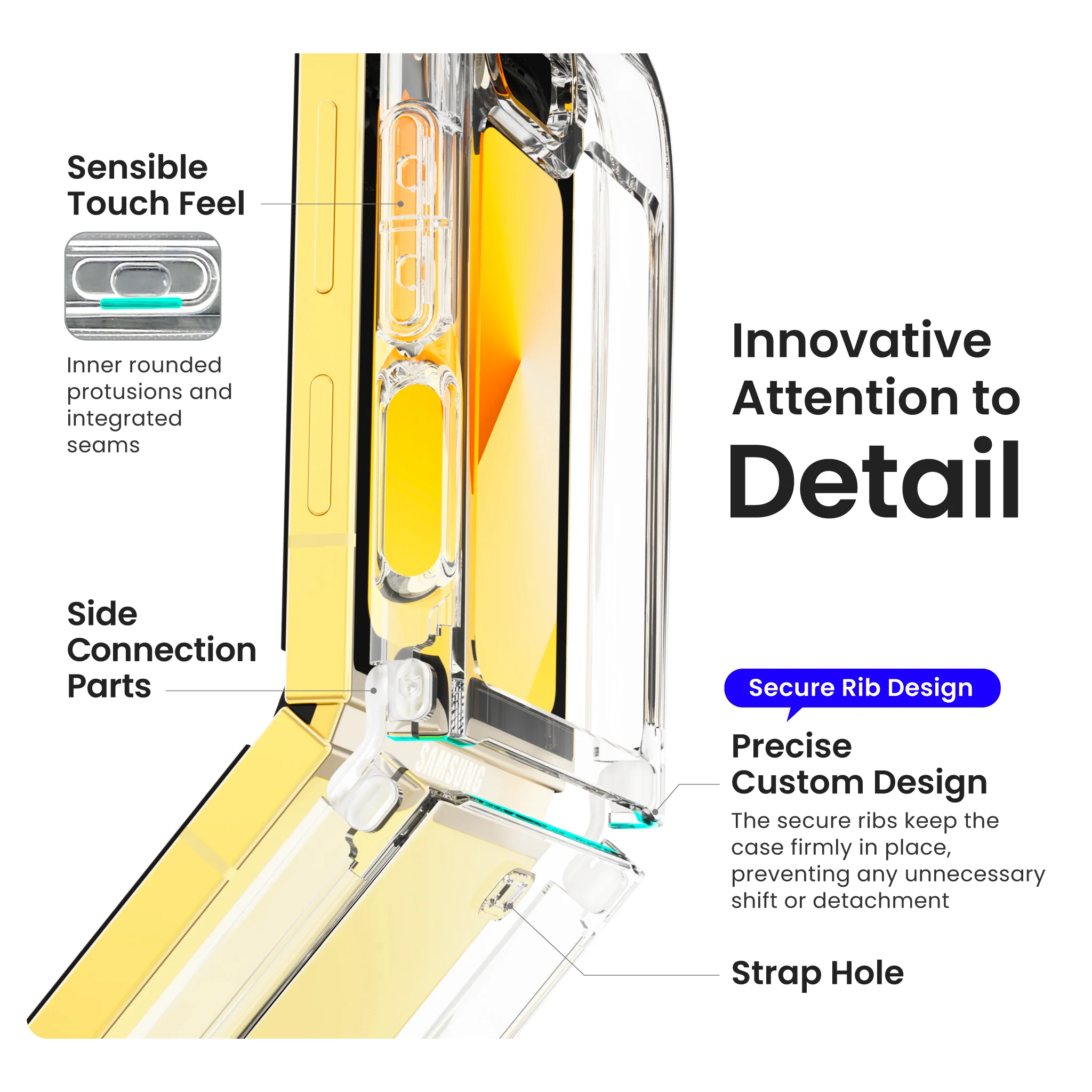 Look in Clear Hybrid Standard <b>for Galaxy Z Flip7 FE / Flip6</b> - Image 4