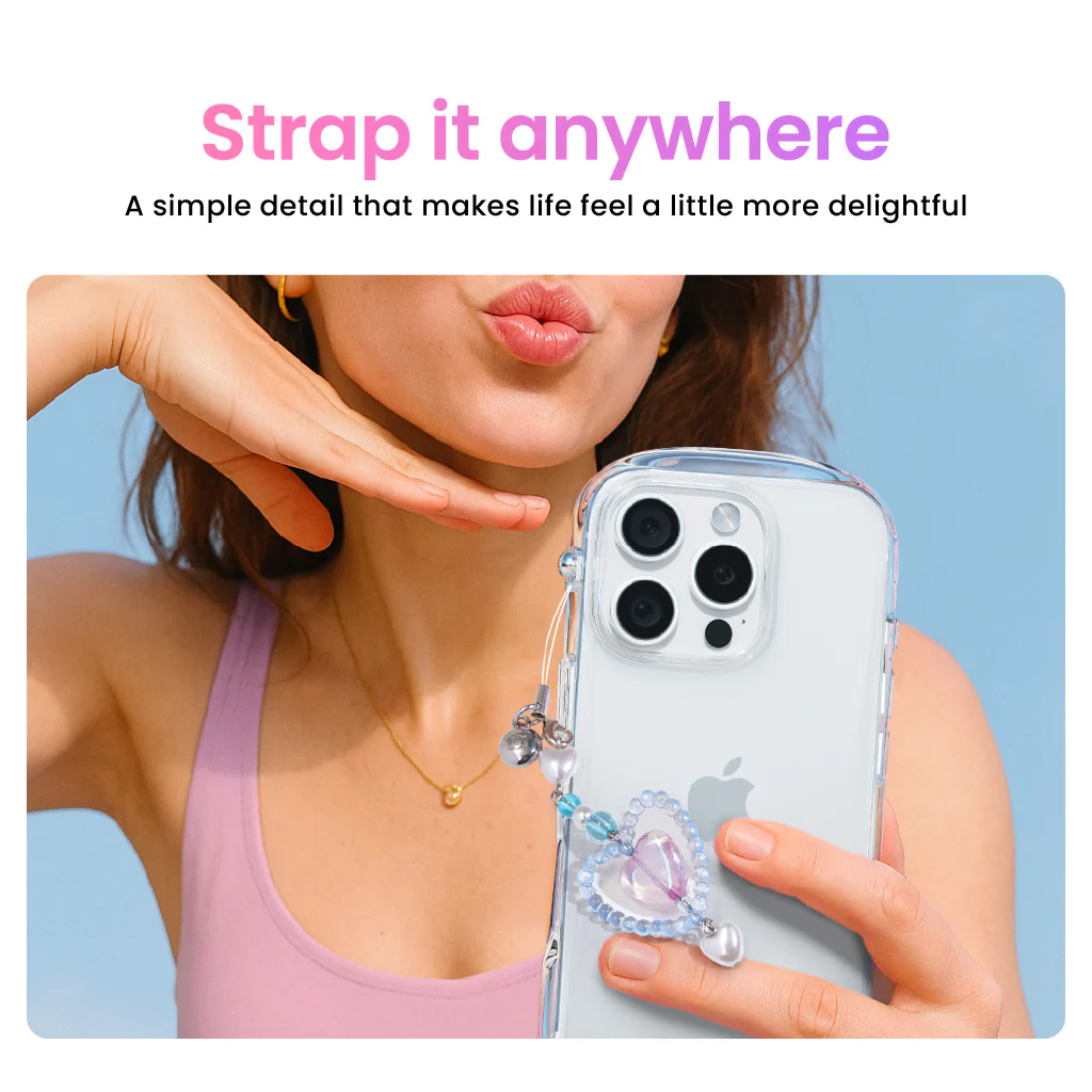 Look in Clear Lolly Strap <b> Peach / Sapphire </b> - Image 5