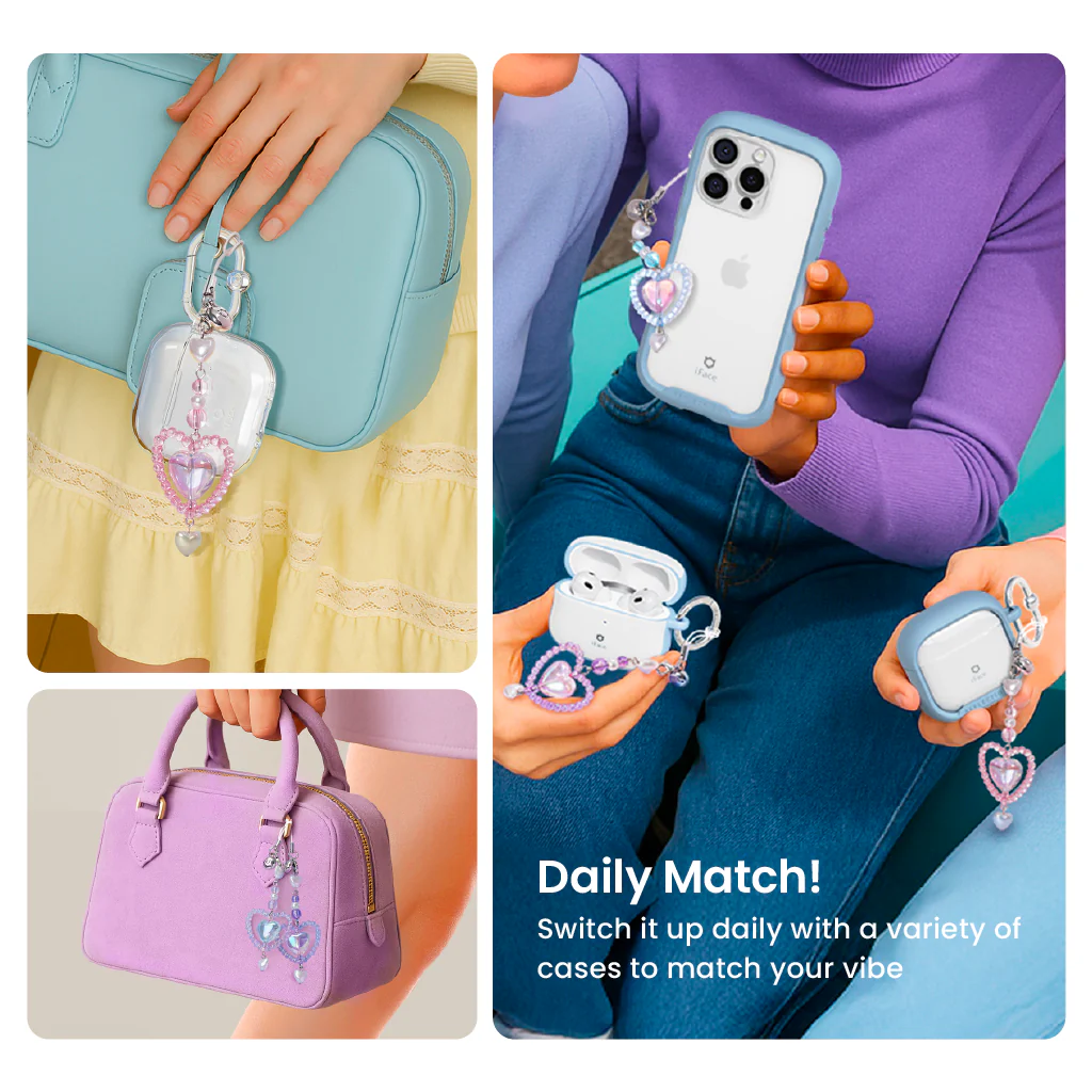Look in Clear Lolly Strap <b> Peach / Sapphire </b> - Image 6