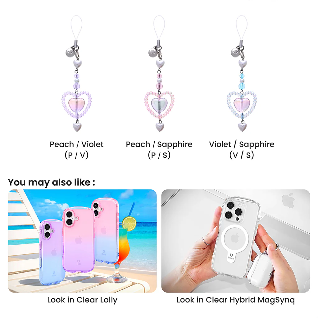 Look in Clear Lolly Strap <b> Peach / Sapphire </b> - Image 7