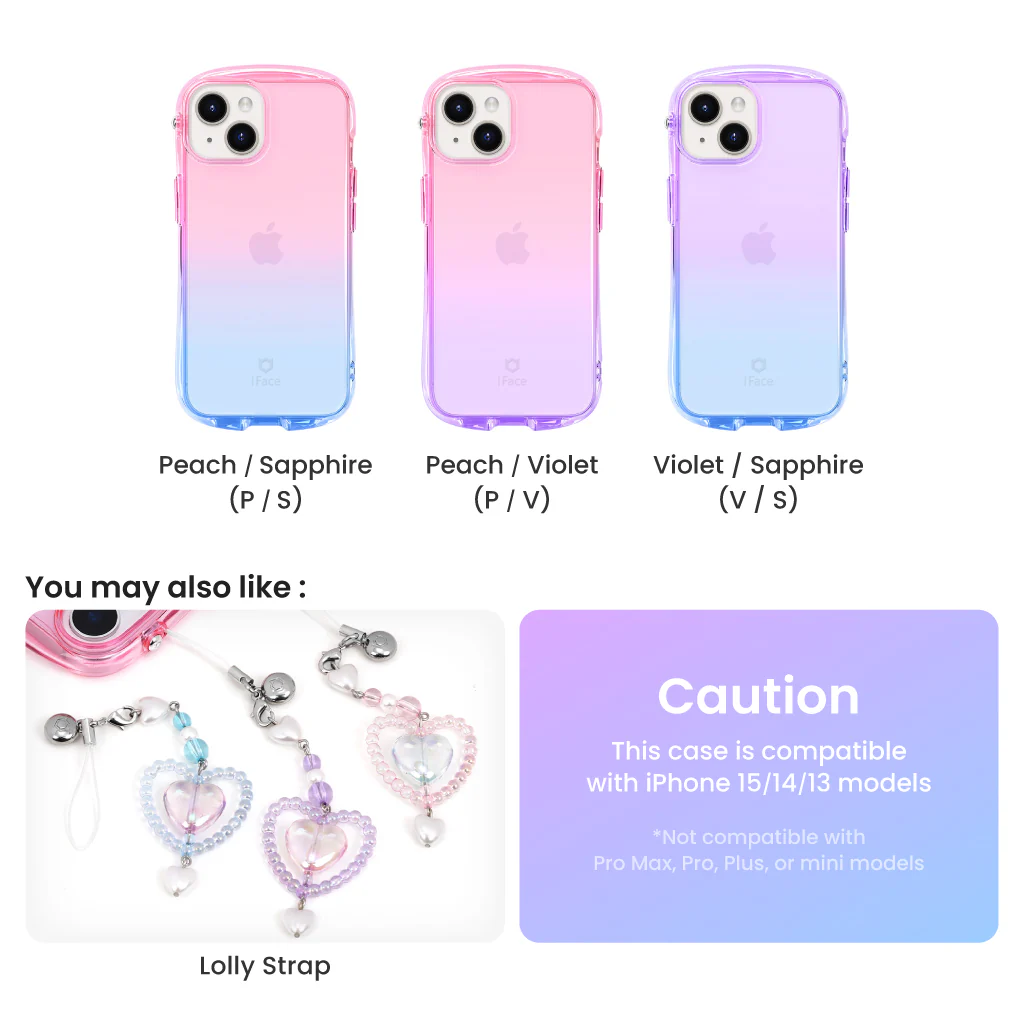 Look in Clear Lolly Peach / Sapphire <b> iPhone 15 / 14 / 13</b> - Image 8