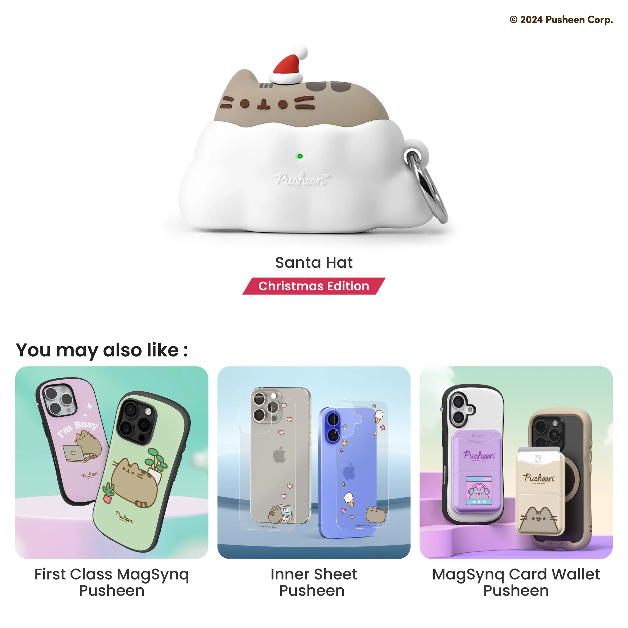 iFace x Pusheen Santa Hat Case <b>for AirPods Pro (2nd / 1st)</b> - Image 8