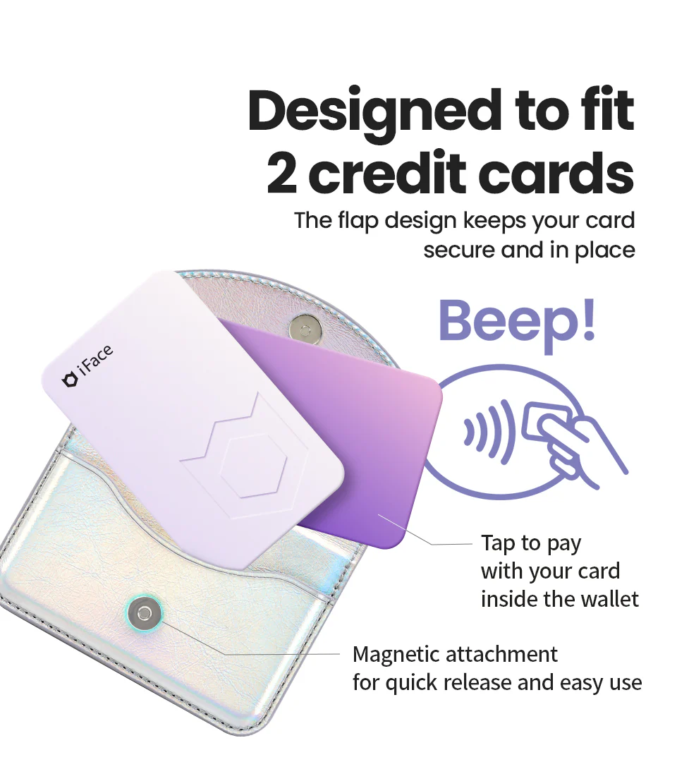 Side Flap Card Wallet <b> Aurora Silver </b> - Image 5